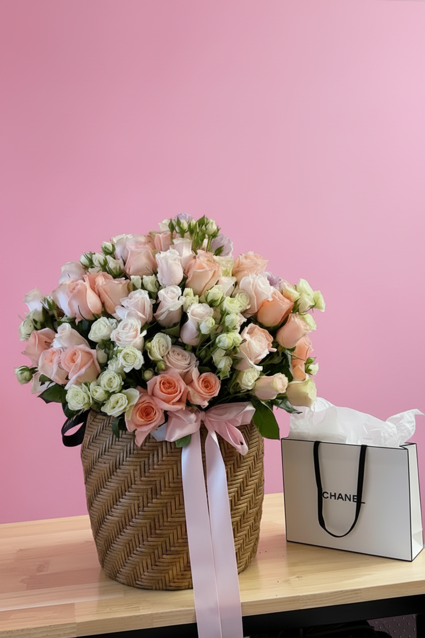 Enchanted Rose Basket