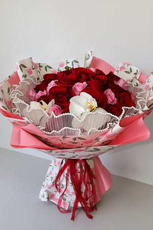 Romance in Bloom — 24 Roses Bouquet